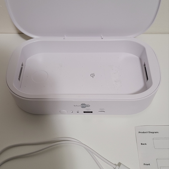 bluehive UV Light Sterilizer/Sanitizer Box w/ Wireless Charging - Picture 7 of 8